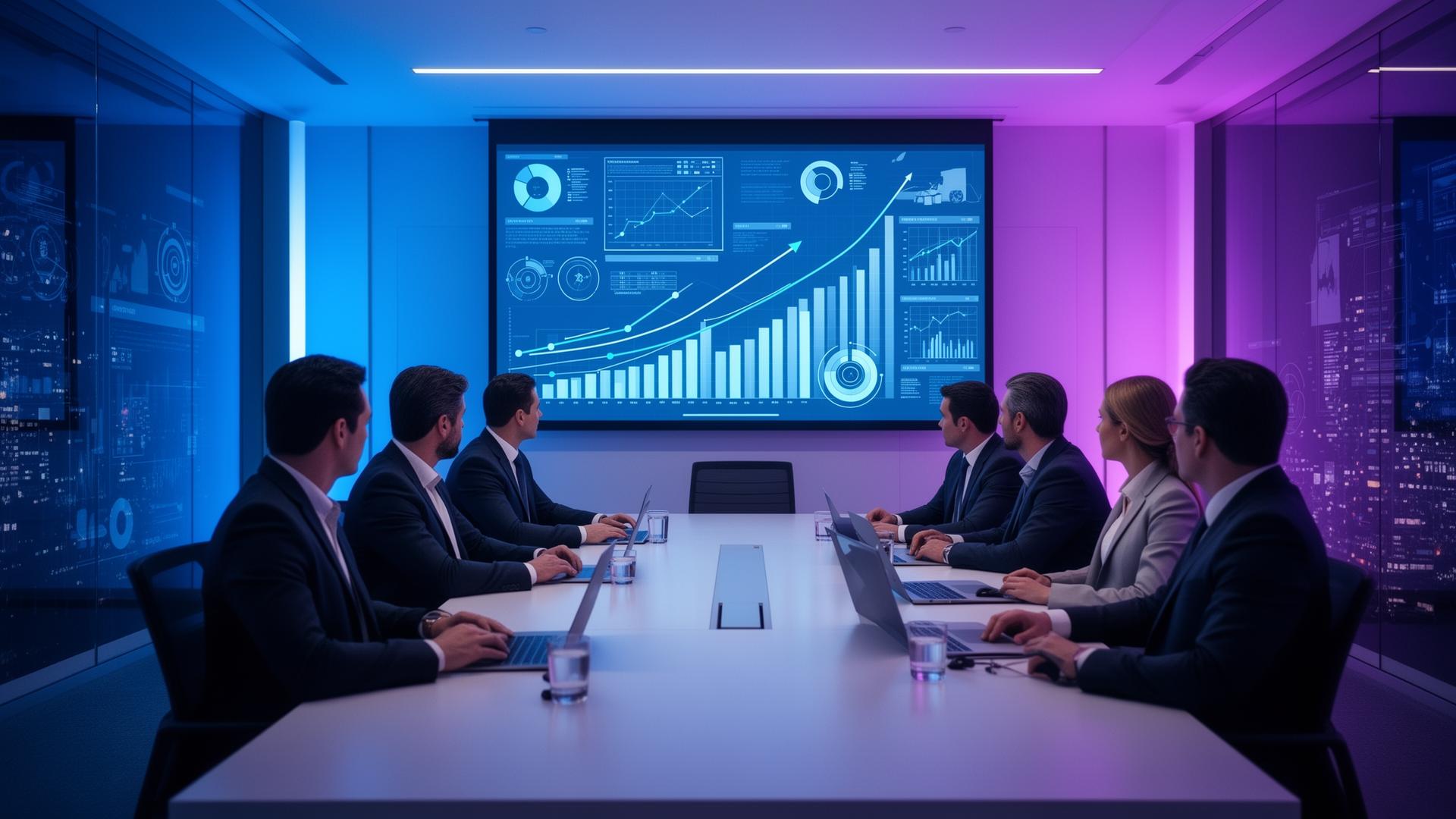 Equipe de consultoria em reunião estratégica